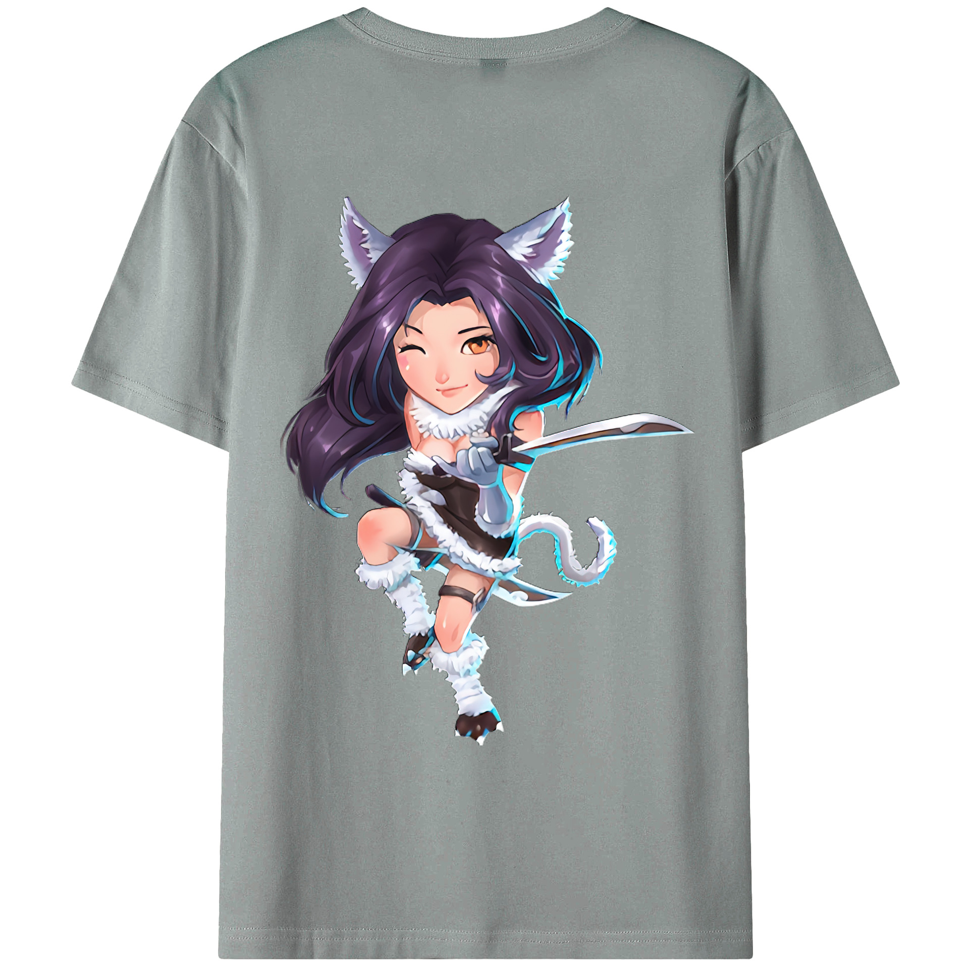 （画像用） リーグ・オブ・レジェンド League of Legends LOL 綿100％ メンズ半袖Tシャツ（バックプリント） 通気性